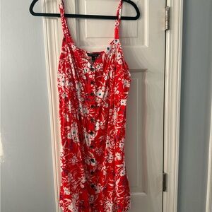 Banana Republics Red Floral Dress